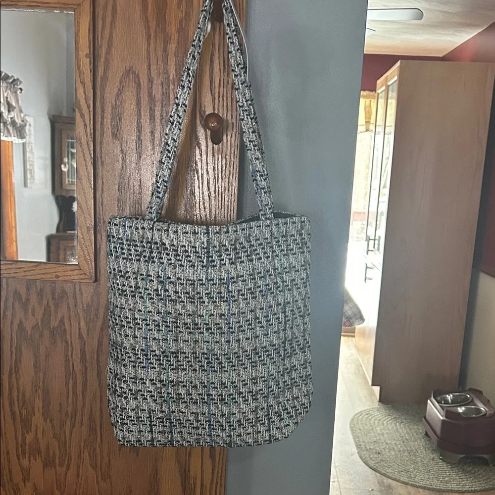 Chanel Black/Blue/Gray Tweed Sequin Tote - Picture 4 of 8